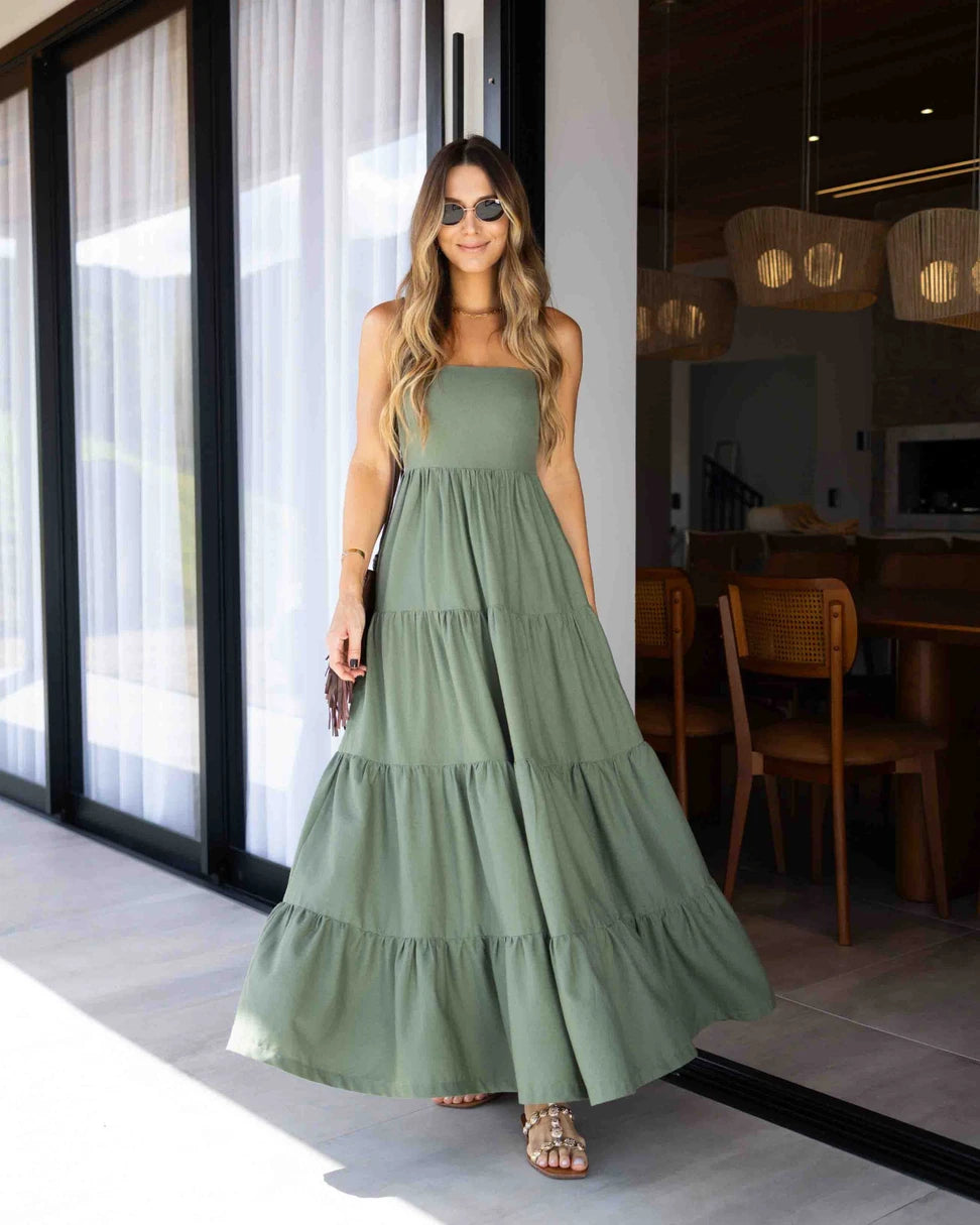 Vestido Longo Madison + Brinde Exclusivo