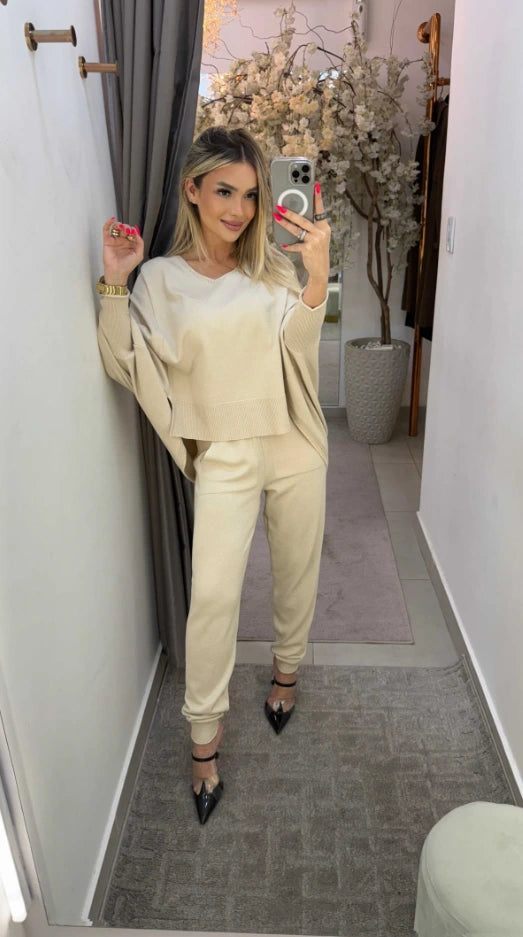 Conjunto Tricot Capa E Calça Jogger Lorena