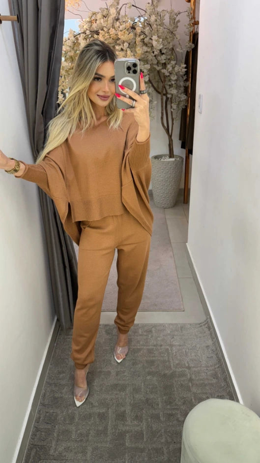 Conjunto Tricot Capa E Calça Jogger Lorena